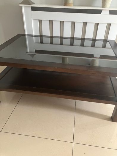 Large Crate & Barrell Solid Wood Coffee Table
