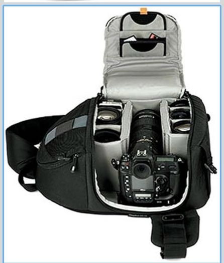 Lowepro Slingshot 300 AW Photo Sling Bag For Pro Digital SLR & 3-4 Lenses - Black