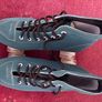 Teal suede roller skates Image 3