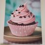 Pink Cupcake - Chocolate Dessert Canvas Painting with Star Decorations  40x30 cm Image 2