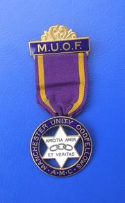 MANCHESTER UNITY of ODD FELLOWS (MUOF) - Annual Moveable Conference delegate's medal (excellent condition)