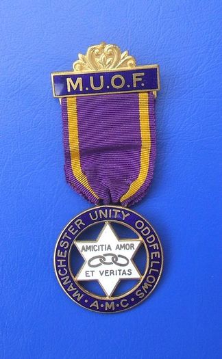 MANCHESTER UNITY of ODD FELLOWS (MUOF) - Annual Moveable Conference delegate's medal (excellent condition)