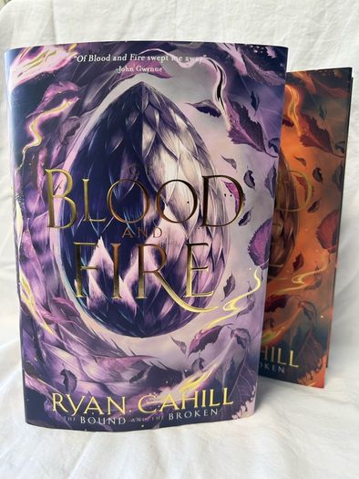 Ryan Cahill SIGNED Of Blood and Fire 1st Edition Bound & The Broken Tour Bundle