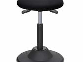 Height-adjustable office stool black  height-adjustable office stool, ergonomic work stool, 360  rotatable stool, seat height 50-70 cm, with anti-slip floor ring