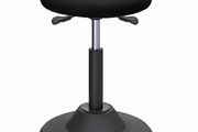 Height-adjustable office stool black  height-adjustable office stool, ergonomic work stool, 360  rotatable stool, seat height 50-70 cm, with anti-slip floor ring