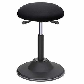 Height-adjustable office stool black  height-adjustable office stool, ergonomic work stool, 360  rotatable stool, seat height 50-70 cm, with anti-slip floor ring