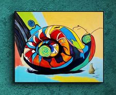 Original hand paint picture, painting by Strzala