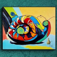 Original hand paint picture, painting by Strzala