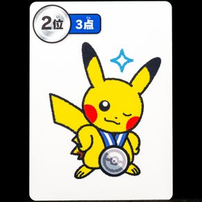 Pikachu Medal 2nd Place Taruka Card - Pokemon Center Japan Exclusive Japanese 2025 Blue