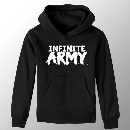 Kids Infinite Army Hoodie Youth Infinite List Youtuber Merch Gamer Top Boys Girls Unisex Sweater Hooded Sweatshirt size 5-15 Birthday Gift