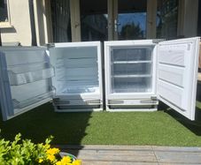 fridge and freezer under counter