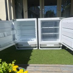 fridge and freezer under counter