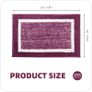40 x 60cm Microfiber Soft Bath Mat, Non-slip Bathroom Mat Machine-washable, Shower Water Absorbent Bath Rug Durable Floor Mats (Purple) Image 2