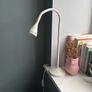 Modern White Desk Lamp. Flexible LED Light Image 2
