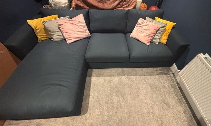 IKEA Sofa with chaise longue storage