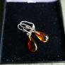 Vintage Sterling Silver Baltic Amber Dangle Earrings 1,78g Image 3