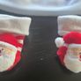 Baby Santa hat & socks Sz 0-6 mths EUC Image 2