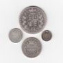 Victorian coins, 2/6,1/-,3d,11/2d (holed) 92.5% Silver Coins ( no.407) Image 2