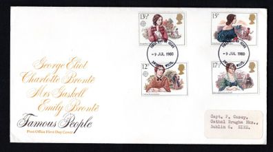 1980 Great Britain Famous Women Commemorative Stamps Royal Mail First Day of Cover (FDC)