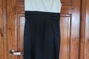 Ladies Cream and Black Evening Dress