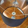 Modern Crystal & Chrome Table Lamp with Black Shade Image 4
