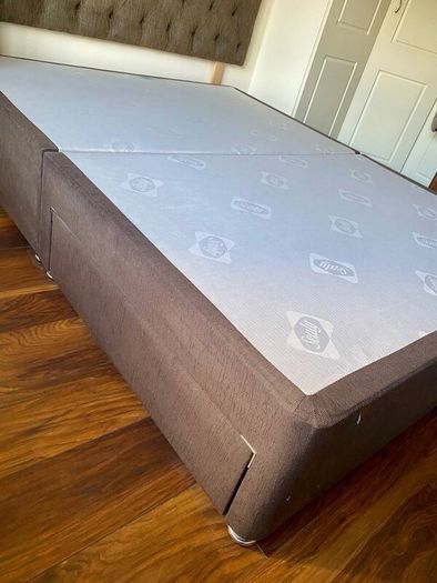 Bed base with storage drawers and headboard