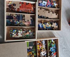 Wooden Puzzles 3x3 Pack with Storage Tray