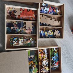 Wooden Puzzles 3x3 Pack with Storage Tray