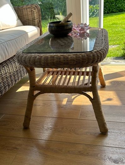 Small Wicker Coffee Table