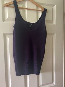 H&M sparkling purple top