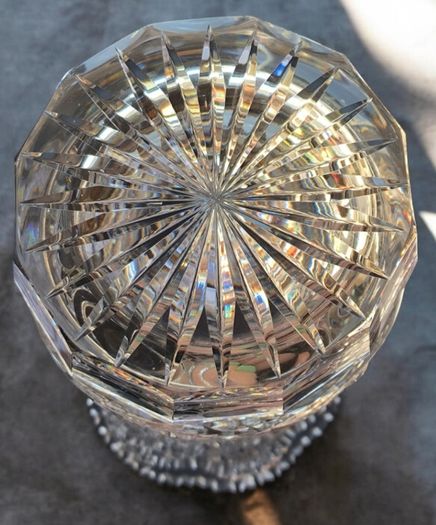 Huge Vintage Very Heavy Crystal Floor Vase 45cm