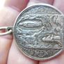 Antique Silver Plated Catholic Medal Charm Image 6