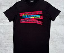 Black Dsquared2 Logo Tape T-Shirt