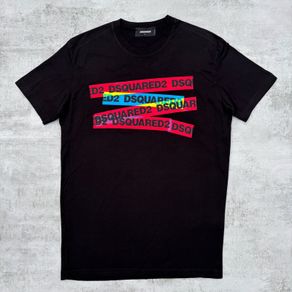 Black Dsquared2 Logo Tape T-Shirt