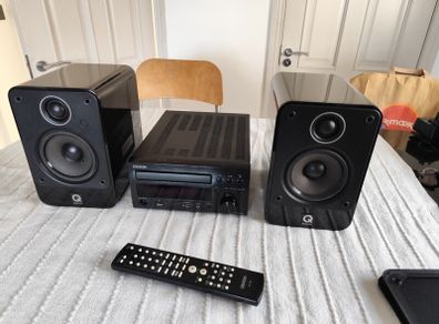 Denon M37 Dab CD Micro System Q Acoustics 2010 Speakers
