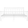 Bed Frame White Metal 160x200 cm Image 4
