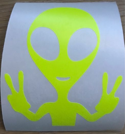 Alien Sticker Helmets Cars Vans etc