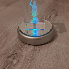 Crystal Glass Angel with Light Stand