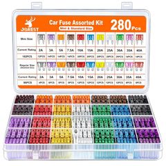 280 Pcs Car Fuse Assortment Kit