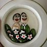 Handmade wedding couple pebble art Image 4