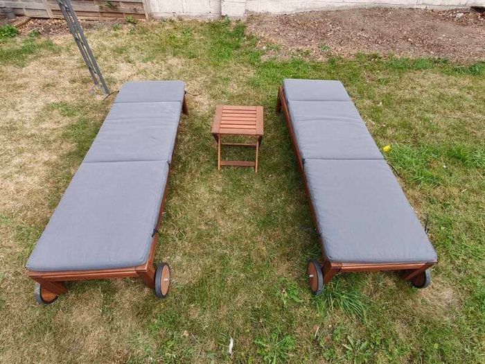 Ikea Nammaro sun loungers x 2 with table