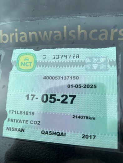 2017 Nissan Quashki nct till 06/27