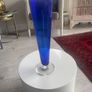 Vintage Cobalt Blue Tall Glass Vase Image 4