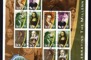 2000 Ireland Celebrating the Millennium Series 4 The Arts Commemorative Stamp Sheet Fine Used on envelope with clear Dublin Steele Cancel