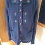 Hand Crafted & Hand Embroidered New Navy Wool Cardigan Size 12-14 Image 8