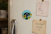 Hand painted wooden magnet