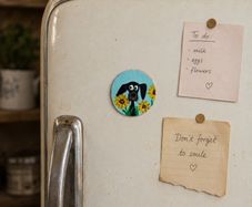 Hand painted wooden magnet