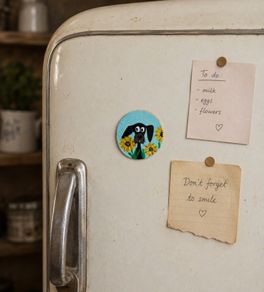 Hand painted wooden magnet