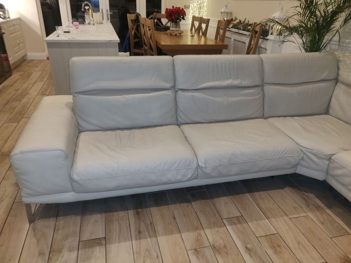 Real leather L shaped sofa from karl's furniture (vigore)