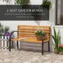 Garden Bench, 122Lx60Wx80H cm-Steel/Wood (FREE POSTAGE) Image 5
